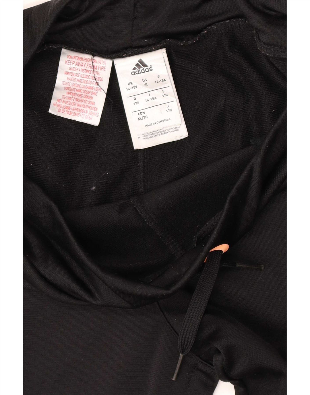Adidas Drenge Træningsdragt Bukser Joggers 14-15 År Sort Polyester