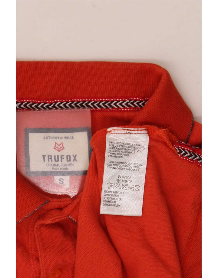 Vintage herre poloskjorte lille orange bomuld