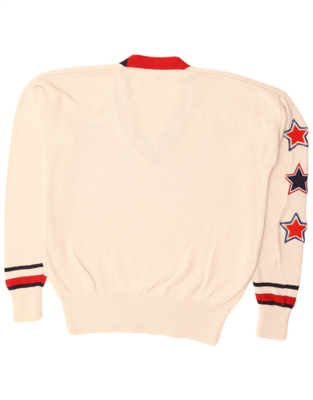 Tommy Hilfiger Herre V-hals sweater Medium Off White Bomuld