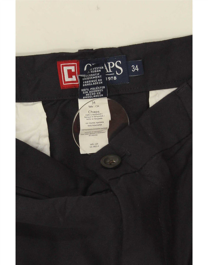 Chaps Herre Chino Shorts W34 Large Sort Polyester