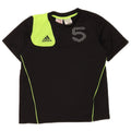 Adidas Boys Grafisk T-Shirt Top 9-10 år Sort Colourblock Polyester