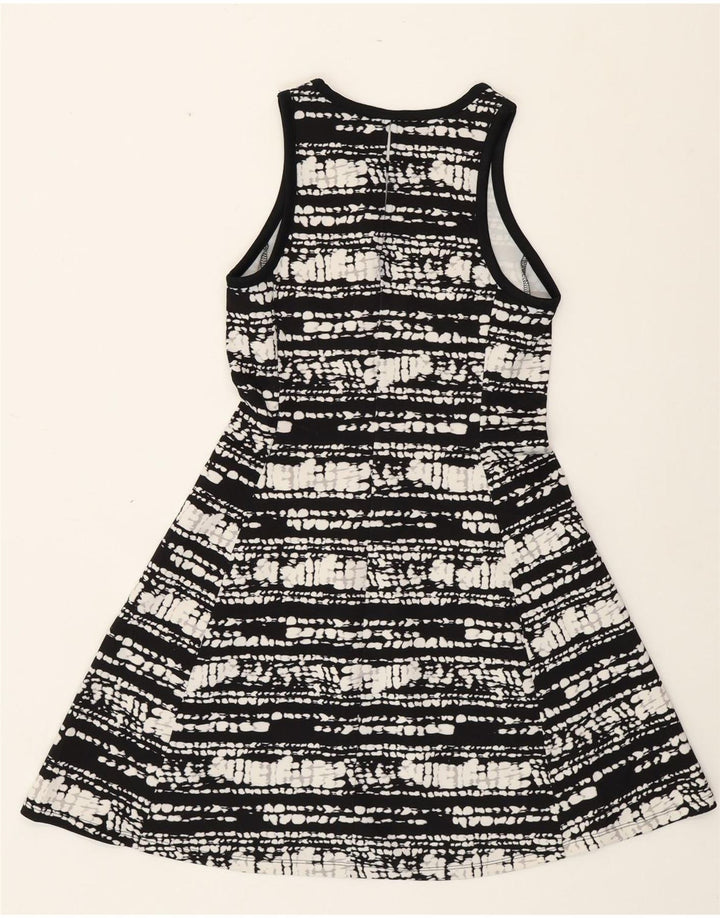 MOSSIMO Dame Ærmeløs A-Line Kjole UK 10 Small Black Flecked