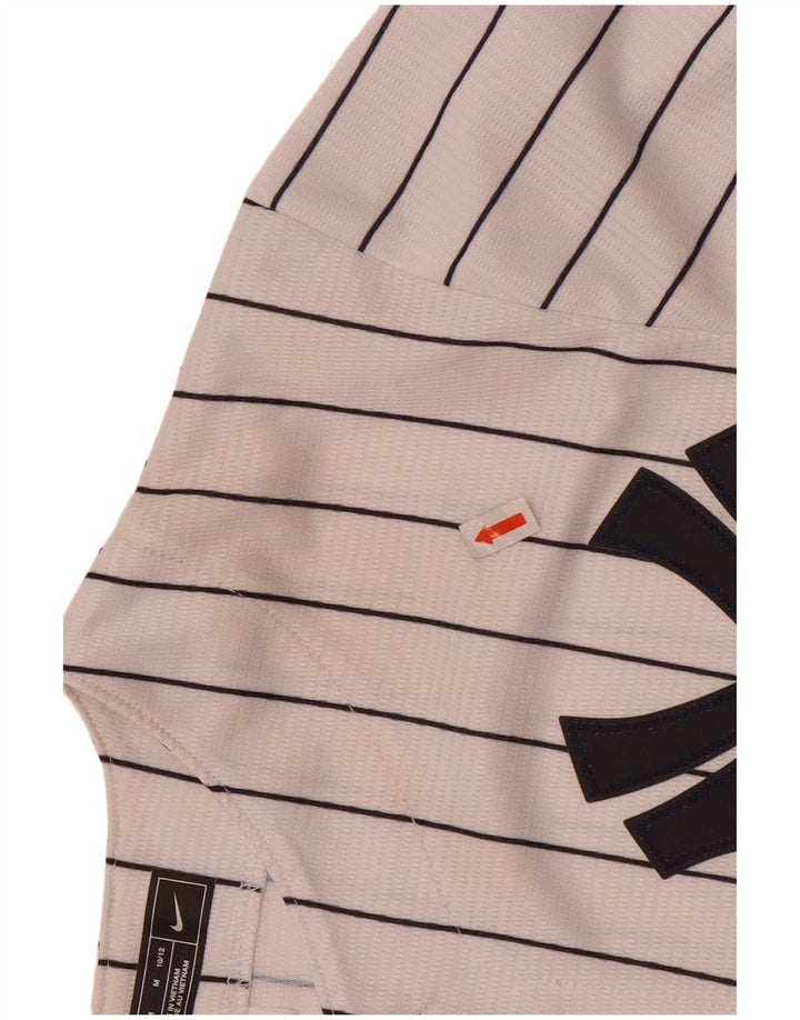 Nike Boys NBA grafisk trøje Top 10-11 år Medium hvid stribet polyester