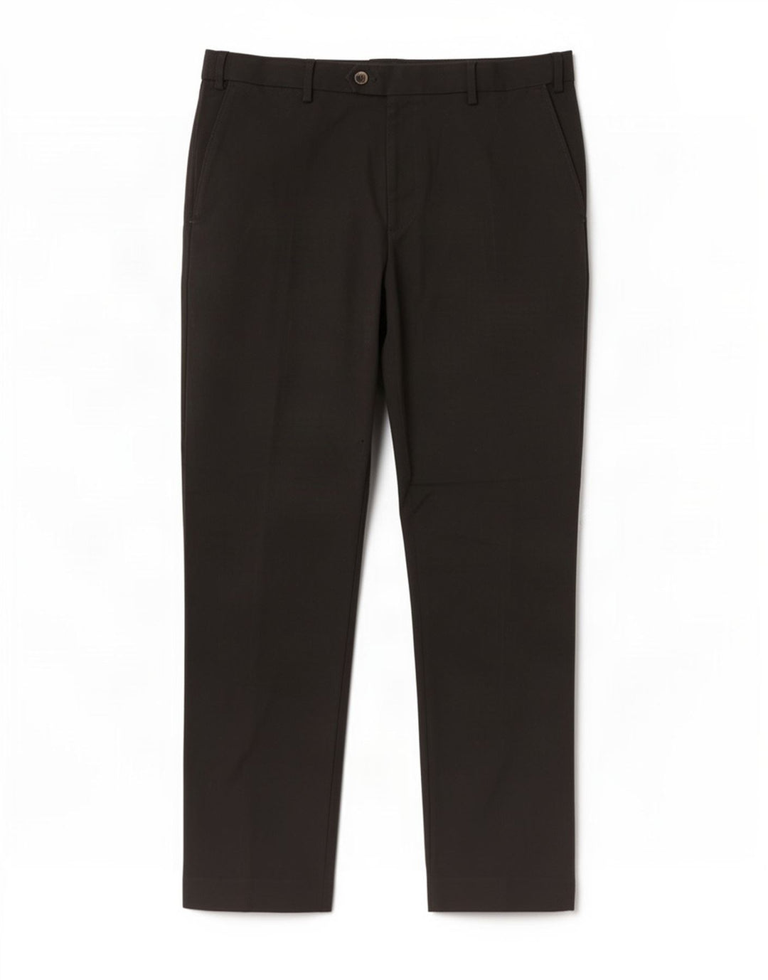 Marks & Spencer Herre Straight Regular Suit Bukser W36 L31 Sort Polyester