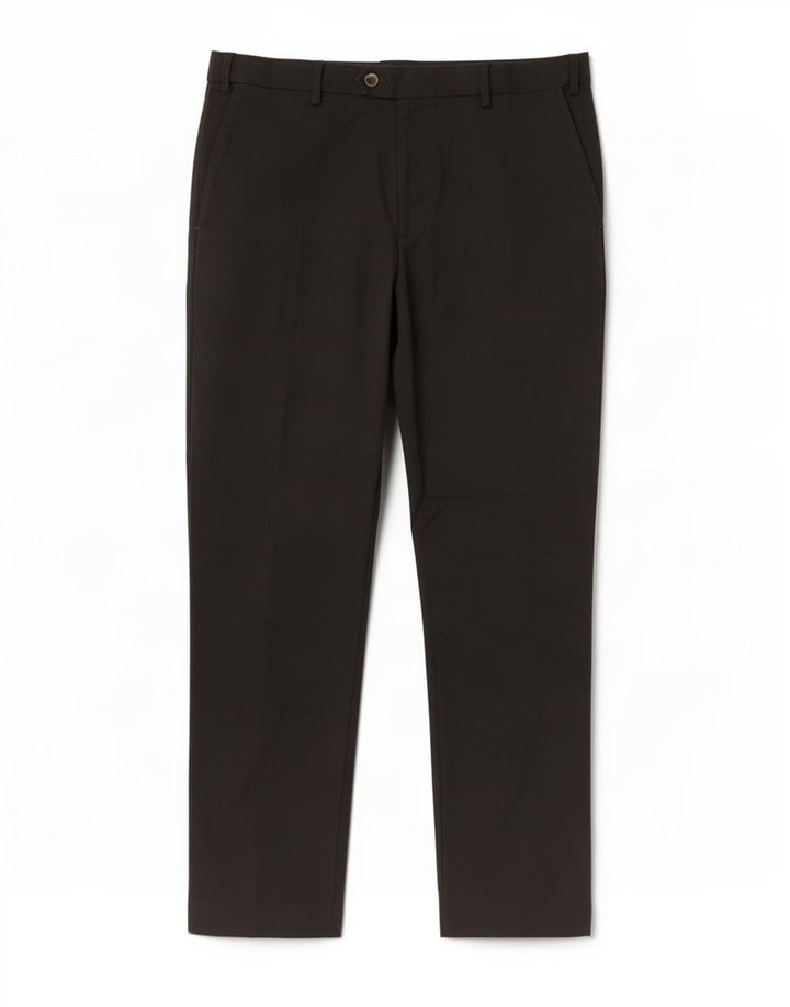 Marks & Spencer Herre Straight Regular Suit Bukser W36 L31 Sort Polyester