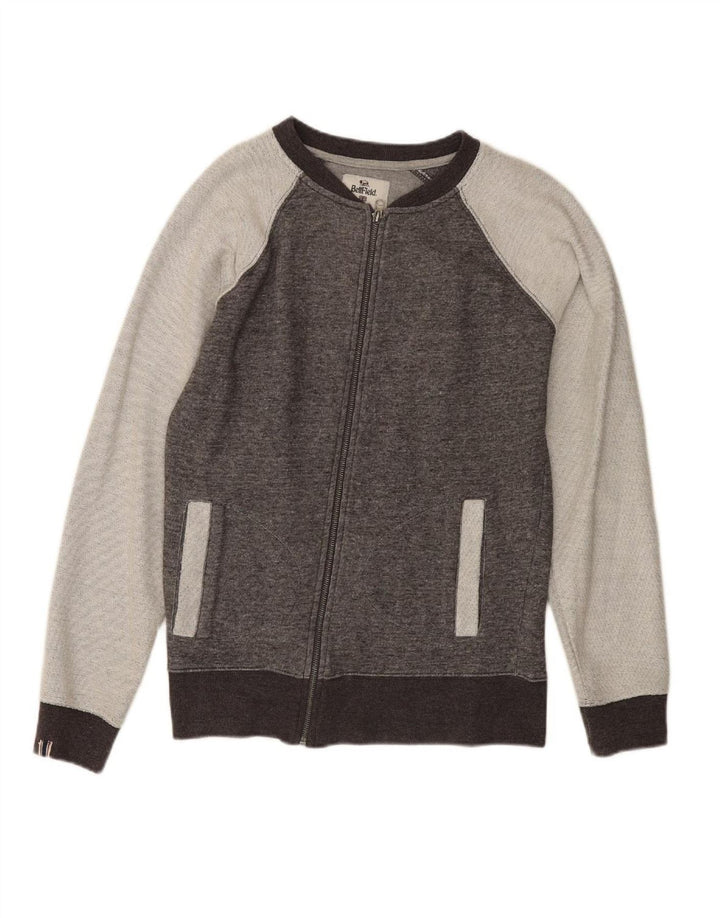 BELLFIELD Mens Tracksuit Top Jacket Medium Grey Colourblock Cotton Vintage Bellfield and Second-Hand Bellfield from Messina Hembry 