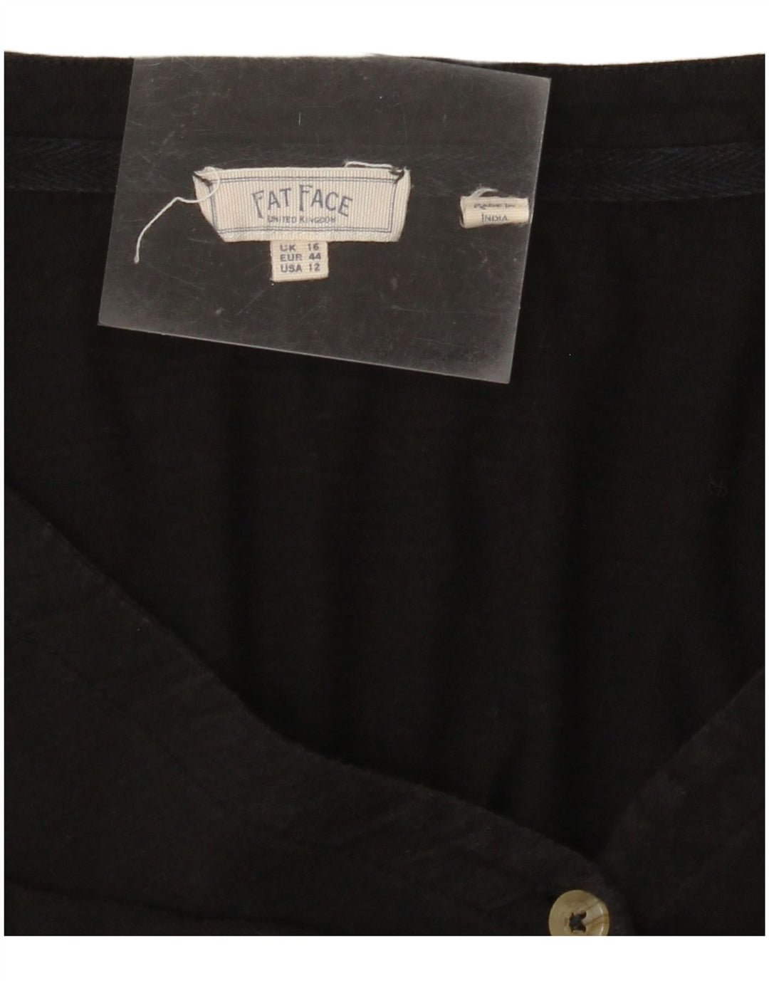 FAT FACE Dameskjortebluse UK 16 Large Black