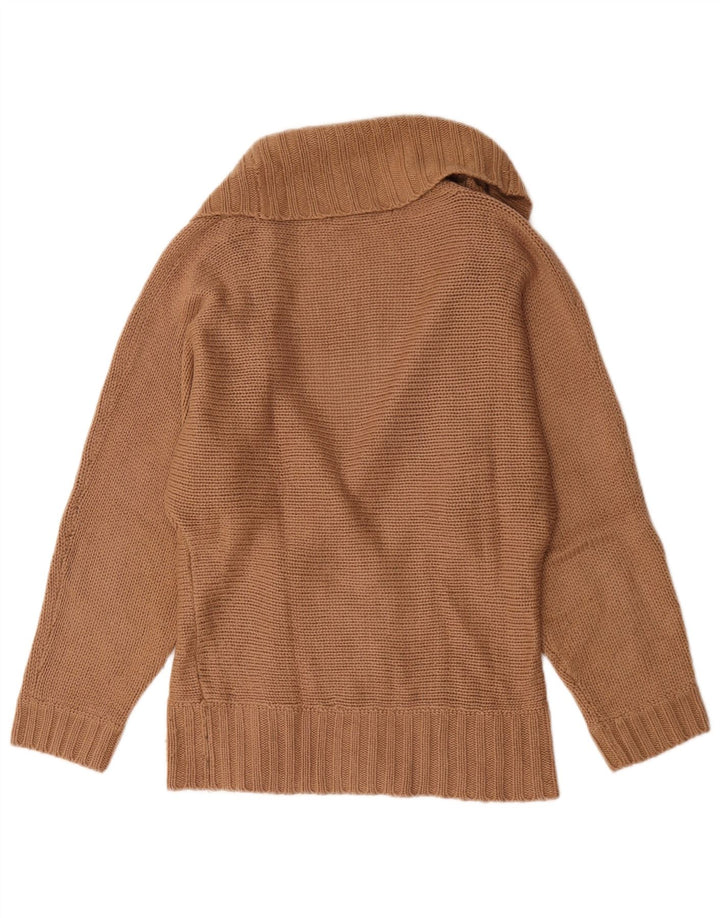Zara Dame Cardigan Sweater UK 14 Medium Brun
