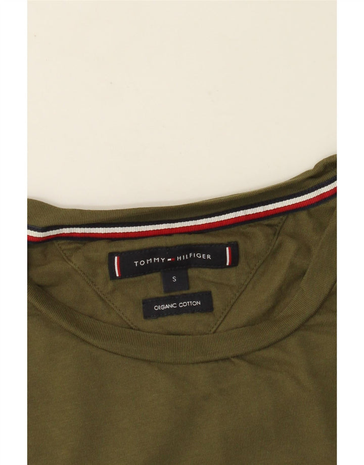 TOMMY HILFIGER Herre grafisk T-shirt Top Lille Khaki Bomuld