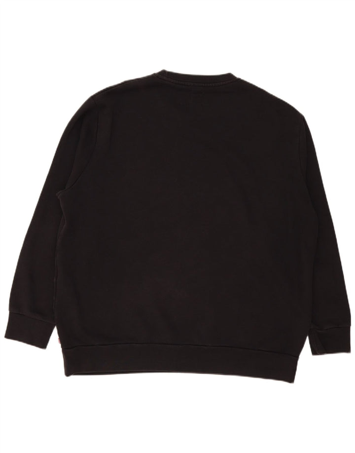 Levi's Herre Grafisk Standard Fit Sweatshirt Jumper XL Sort Bomuld