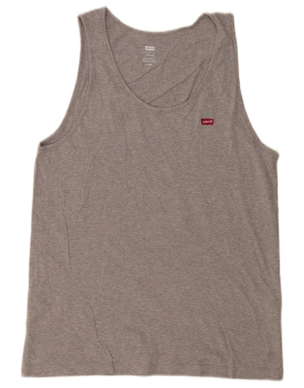 Levi's Herre Standard Vest Top Medium Grey Flecked Bomuld