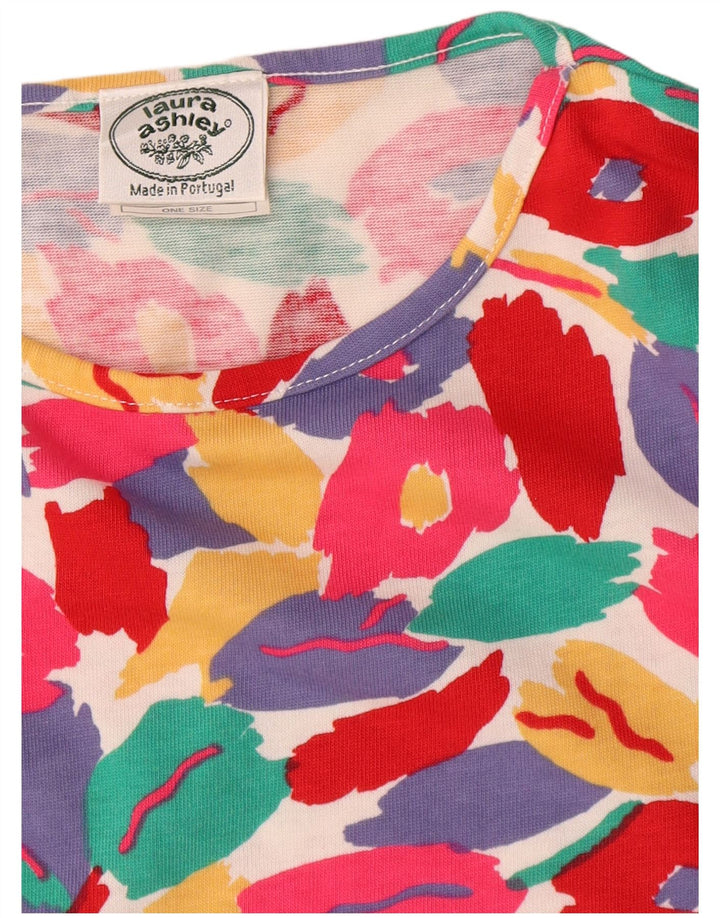 Laura Ashley Dame T-Shirt Top One Size Flerfarvet Blomster Bomuld