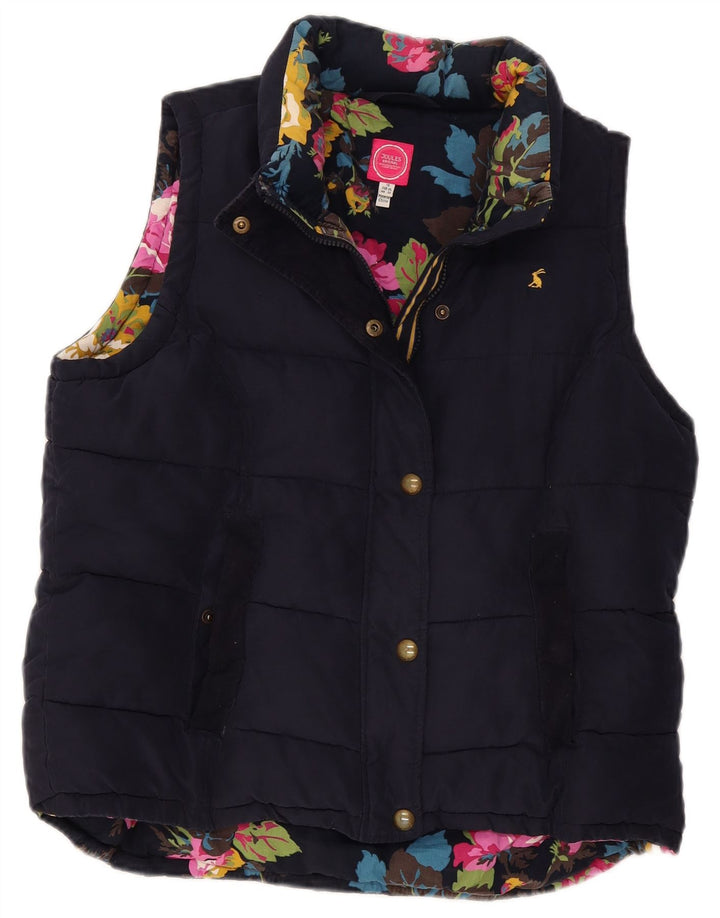 Joules Dame Polstret Gilet UK 18 XL Navy Blue Polyester