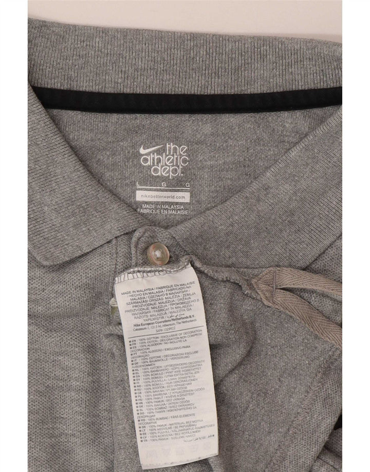 Nike Polo Shirt til mænd, stor grå bomuld