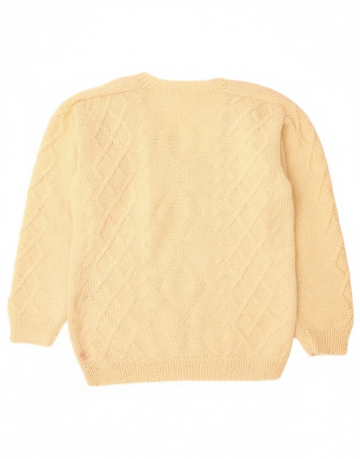 Vintage Herre V-hals sweater Stor Beige