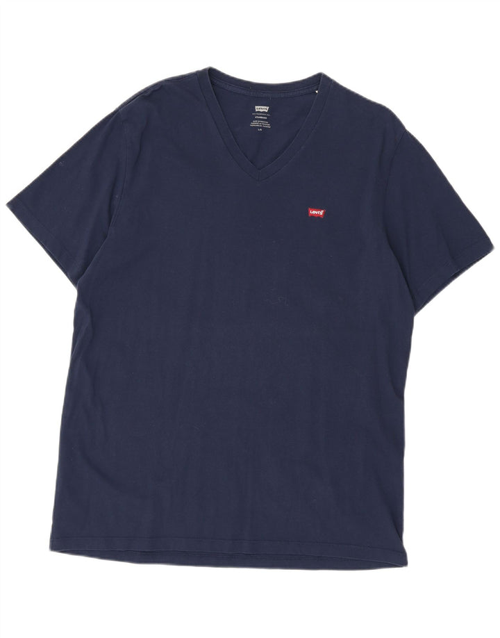 Levi's Herre Standard T-Shirt Top Stor Marineblå