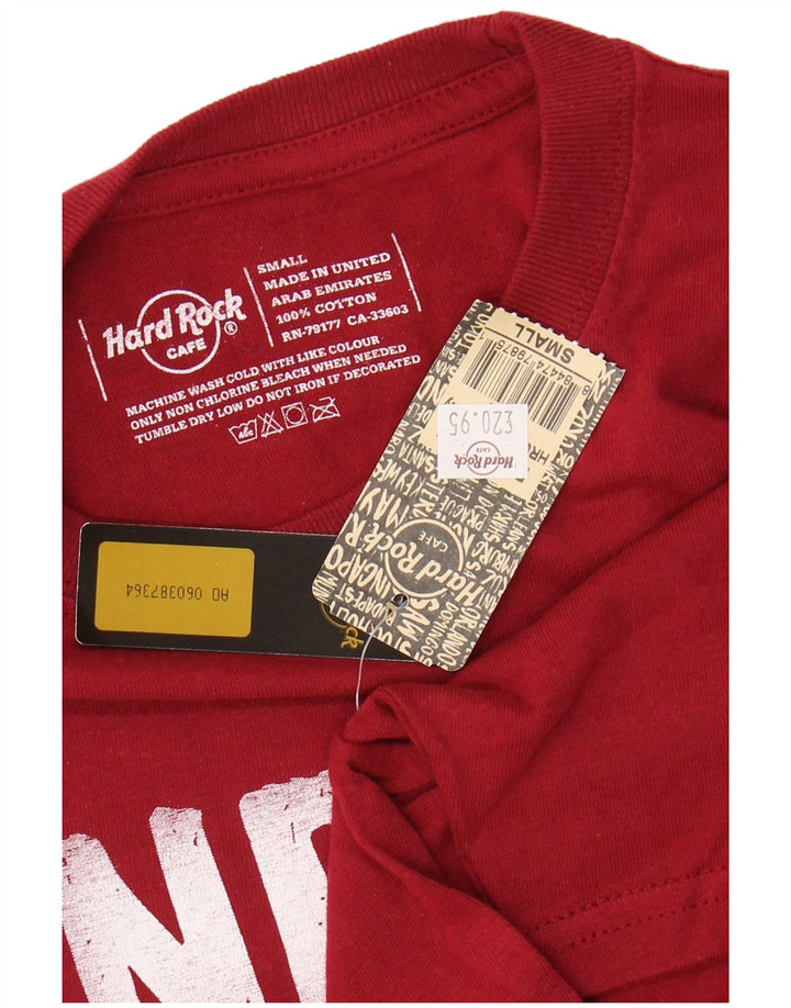 HARD ROCK CAFE Herre grafisk T-shirt Top Lille rød bomuld