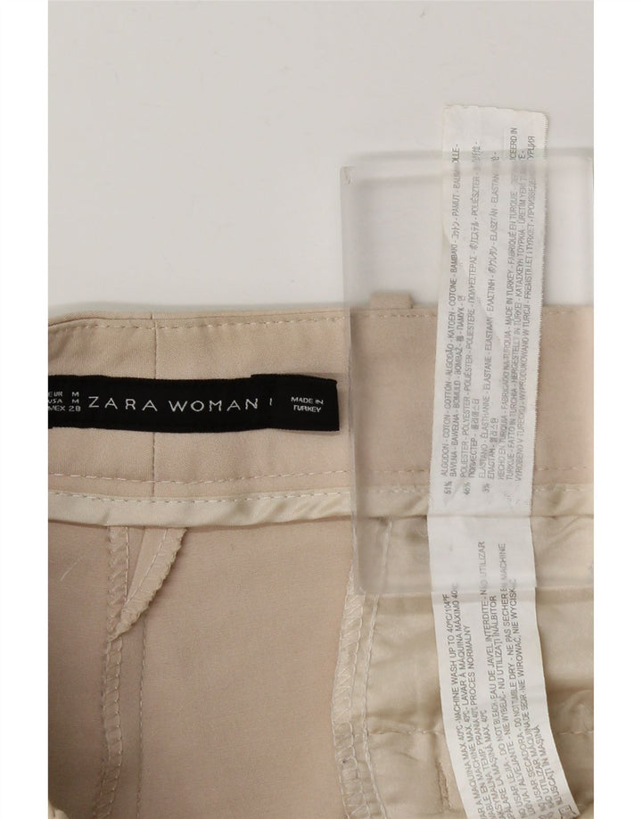 Zara Dame Slim Chino Bukser Medium W28 L26 Beige Bomuld