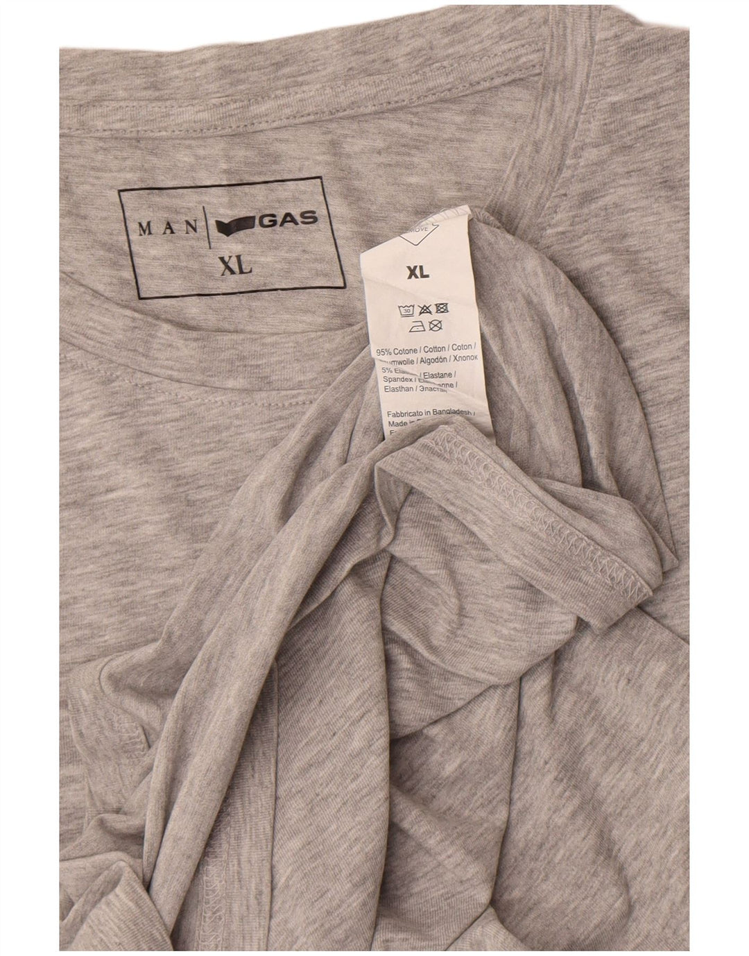 Gas Herre T-Shirt Top XL Grå Bomuld