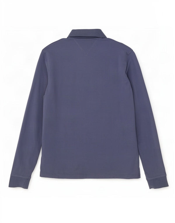 Tommy Hilfiger Langærmet Slim Fit Polo Shirt til mænd 2XL Marineblå Bomuld