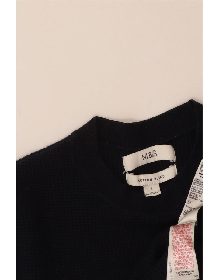 MARKS & SPENCER Dame sweater med rund hals DK 10 Lille marineblå