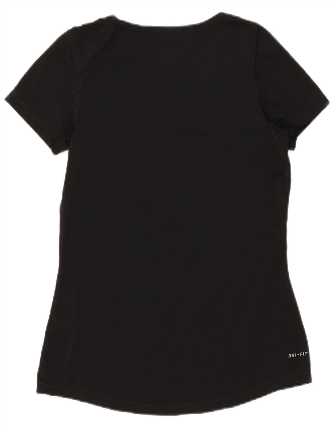 Nike Dame Dri Fit T-Shirt Top UK 12 Medium Sort Polyester