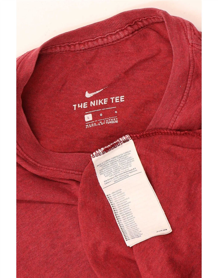 Nike T-shirt top til mænd, stor rød bomuld