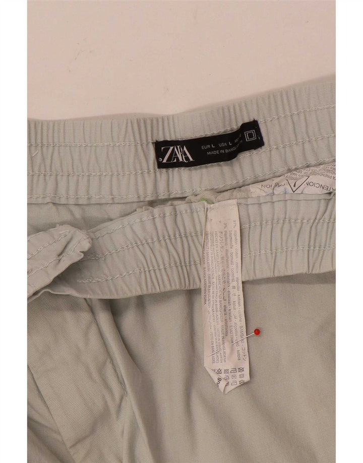 Zara Herre Chino Shorts Large W34 Grå Bomuld