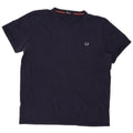 Fred Perry Herre T-shirt Top Stor marineblå bomuld
