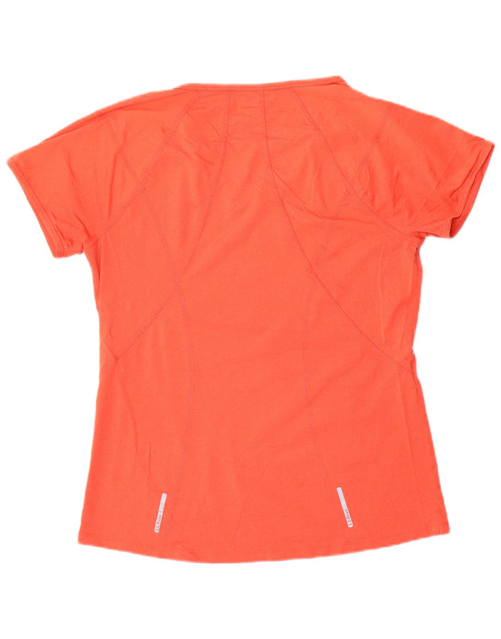 L.L.Bean Womens Regular T-Shirt Top UK 12 Medium Orange Polyester Sports