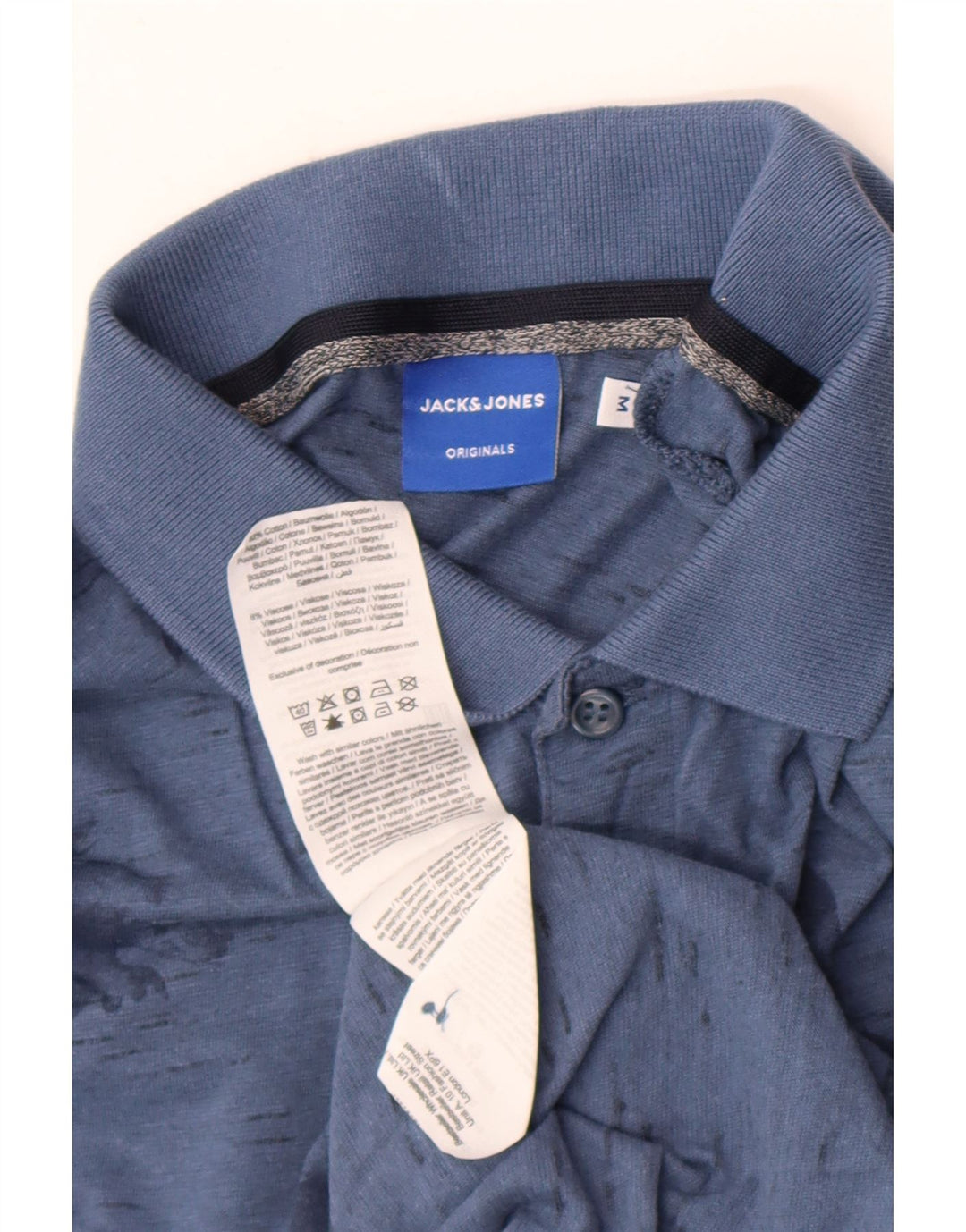 Jack & Jones herre poloshirt Medium blå blomster bomuld
