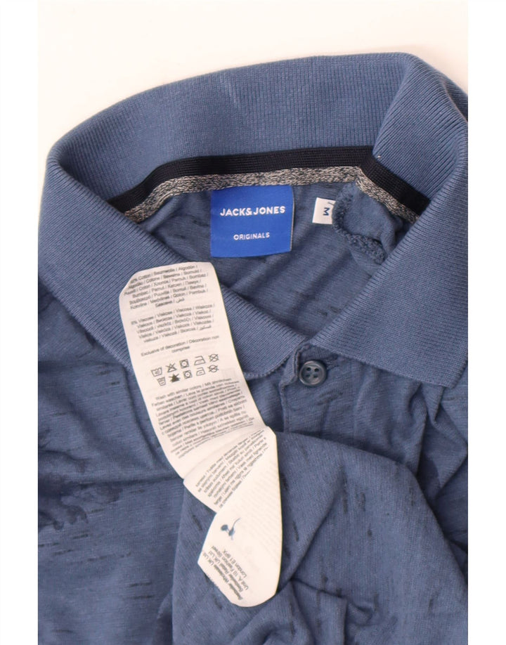 Jack & Jones herre poloshirt Medium blå blomster bomuld