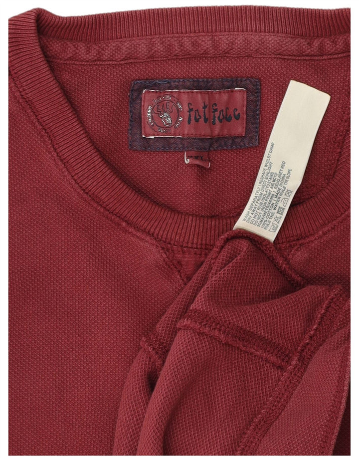 Fat Face Herre Sweatshirt Jumper 2XL Bourgogne bomuld