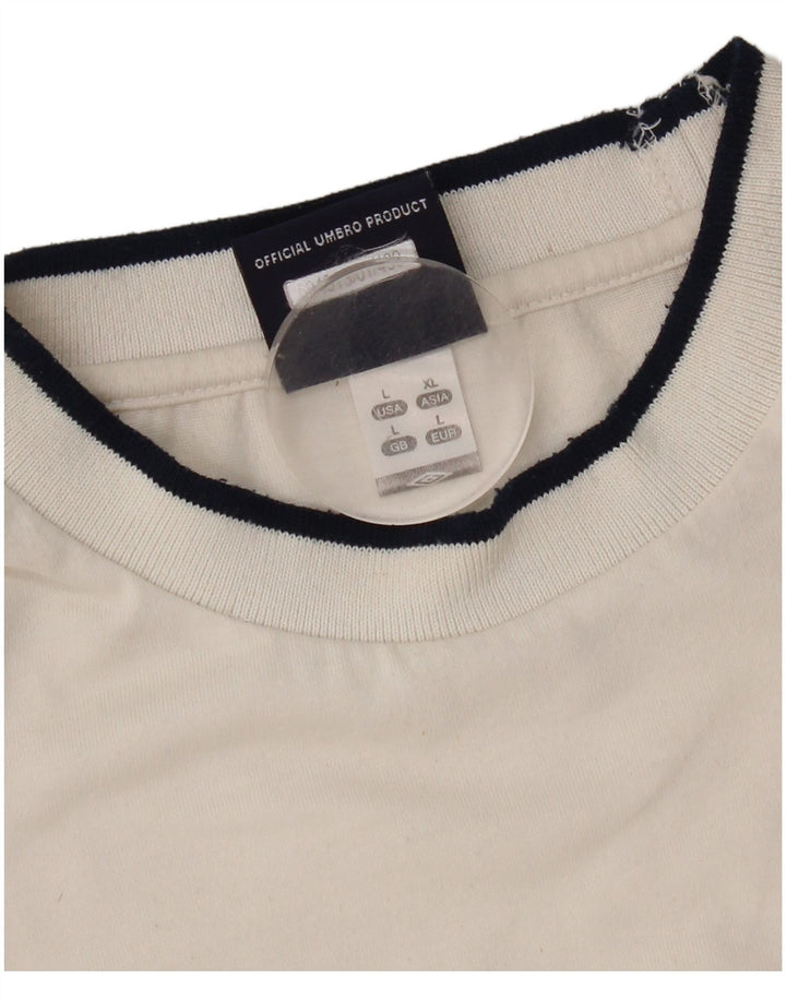 Umbro Herre T-Shirt Top Stor Hvid Polyester