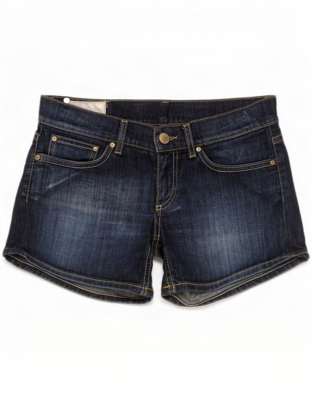 Dondup Dame lavtaljede denimshorts W30 Medium Navy Blue