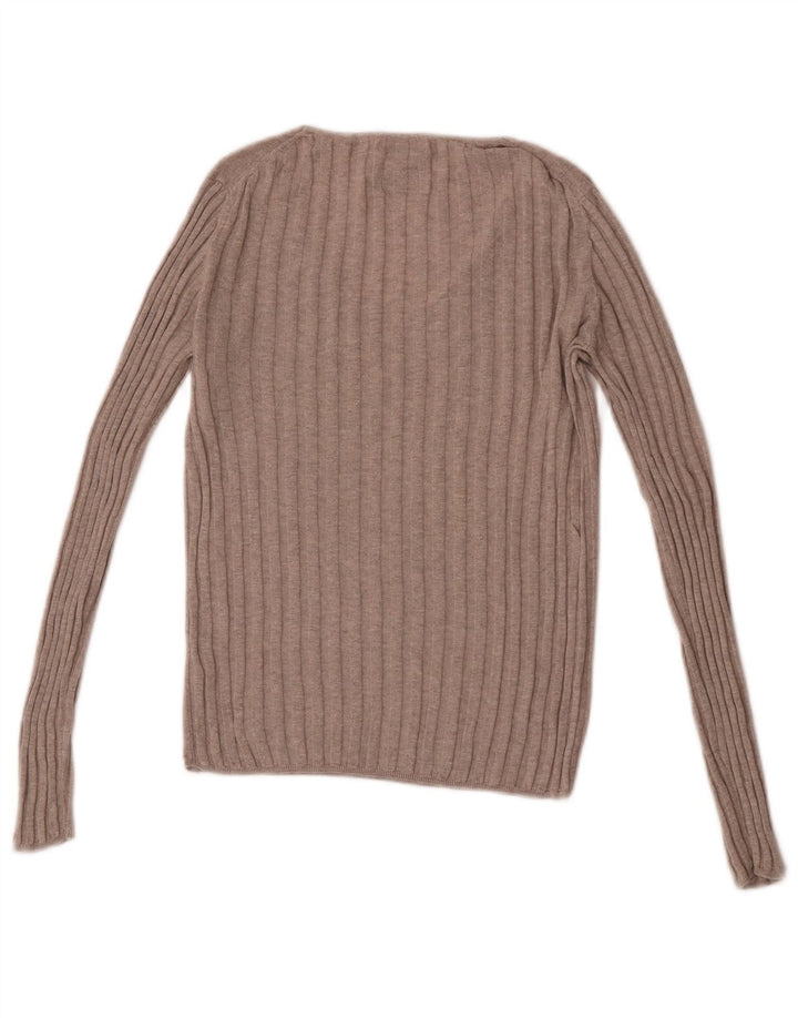 Massimo Dutti Dame V-hals sweater UK 6 XS Beige