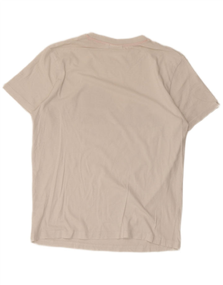 Ellesse Heritage Grafisk T-Shirt Top Lille Hvid Bomuld