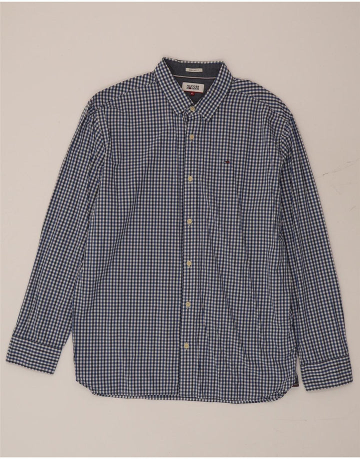 Tommy Hilfiger Herre Regular Fit skjorte XL Blue Gingham Cotton