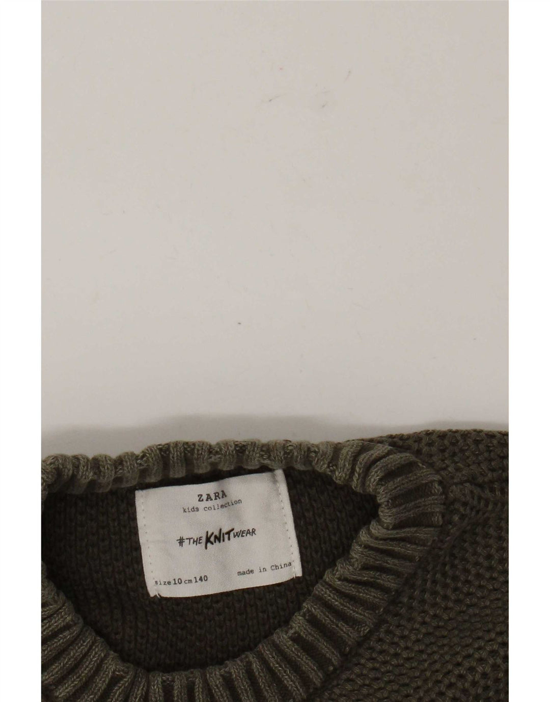 Zara drenge sweater med rund hals 9-10 år Khaki
