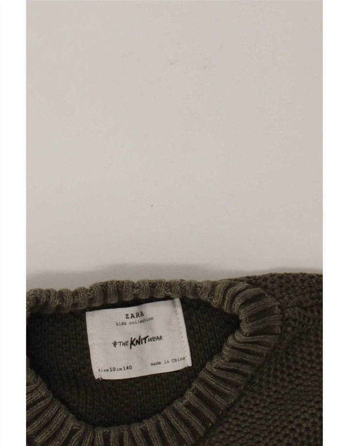 Zara drenge sweater med rund hals 9-10 år Khaki