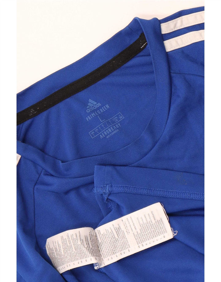 Adidas Herre Aeroready T-Shirt Top Stor Blå Polyester