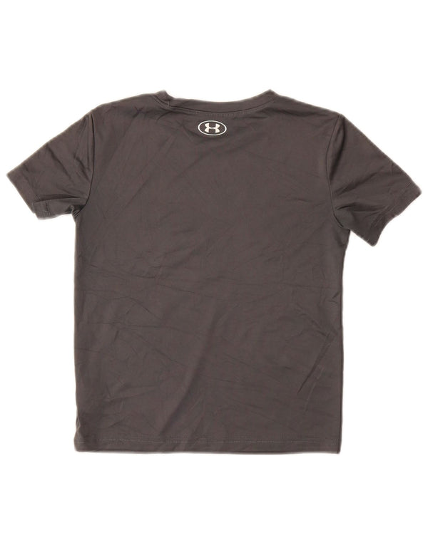 UNDER ARMOUR Drenge Grafisk T-Shirt Top 5-6 år Grå Polyester