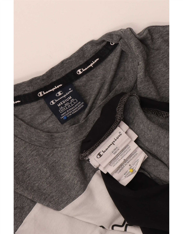 Champion Herre grafisk T-shirt Top Medium Flerfarvet Colourblock Bomuld