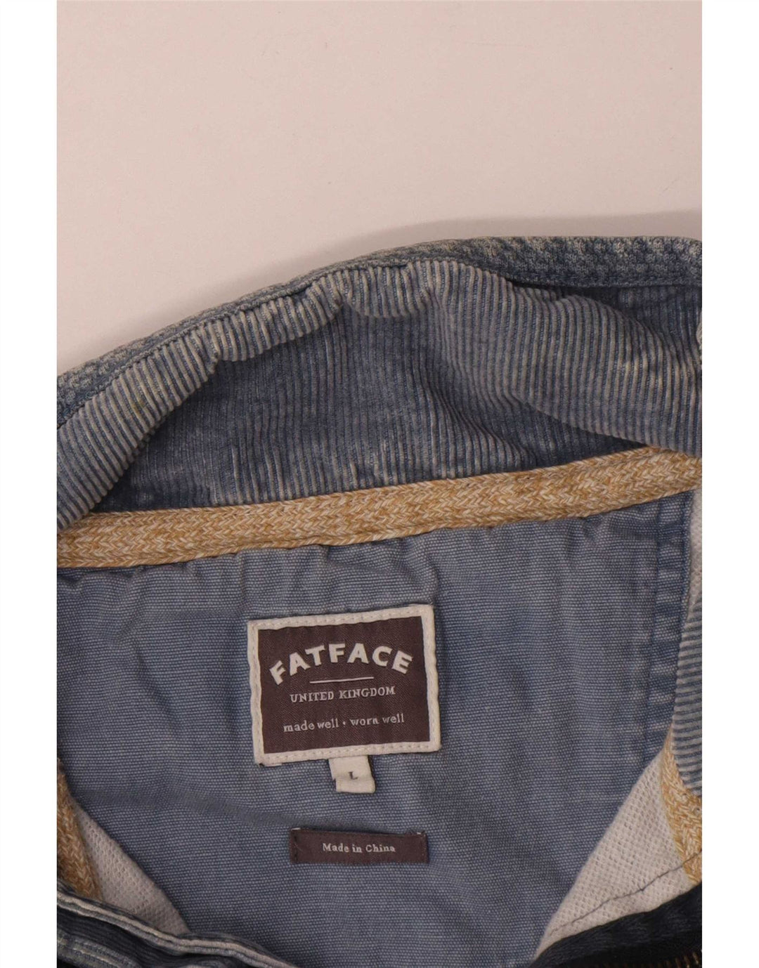Fat Face Herre Zip Neck Sweatshirt Jumper Stor Grå Bomuld