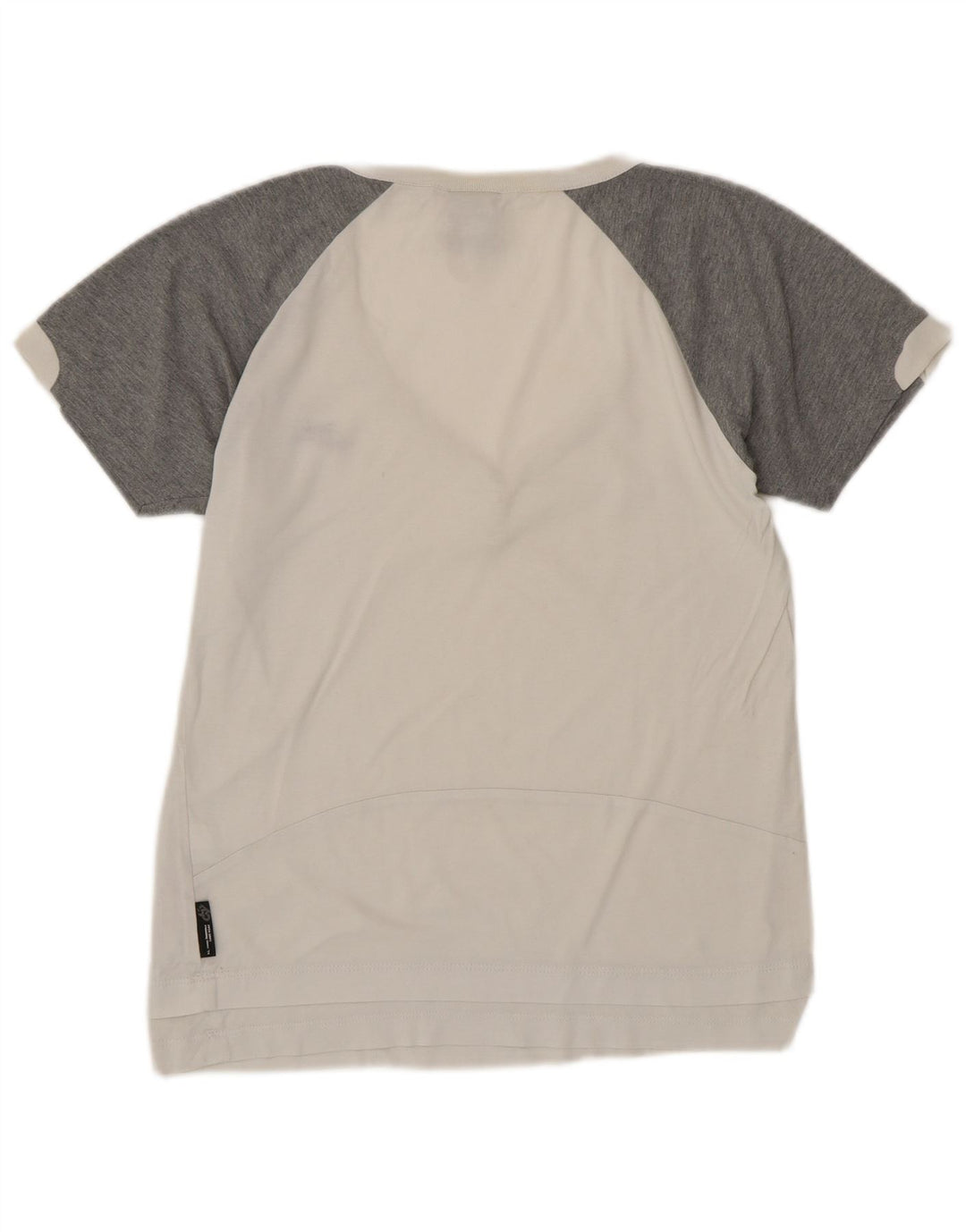 NIKE Womens T-Shirt Top UK 10/12 Medium White Colourblock Cotton