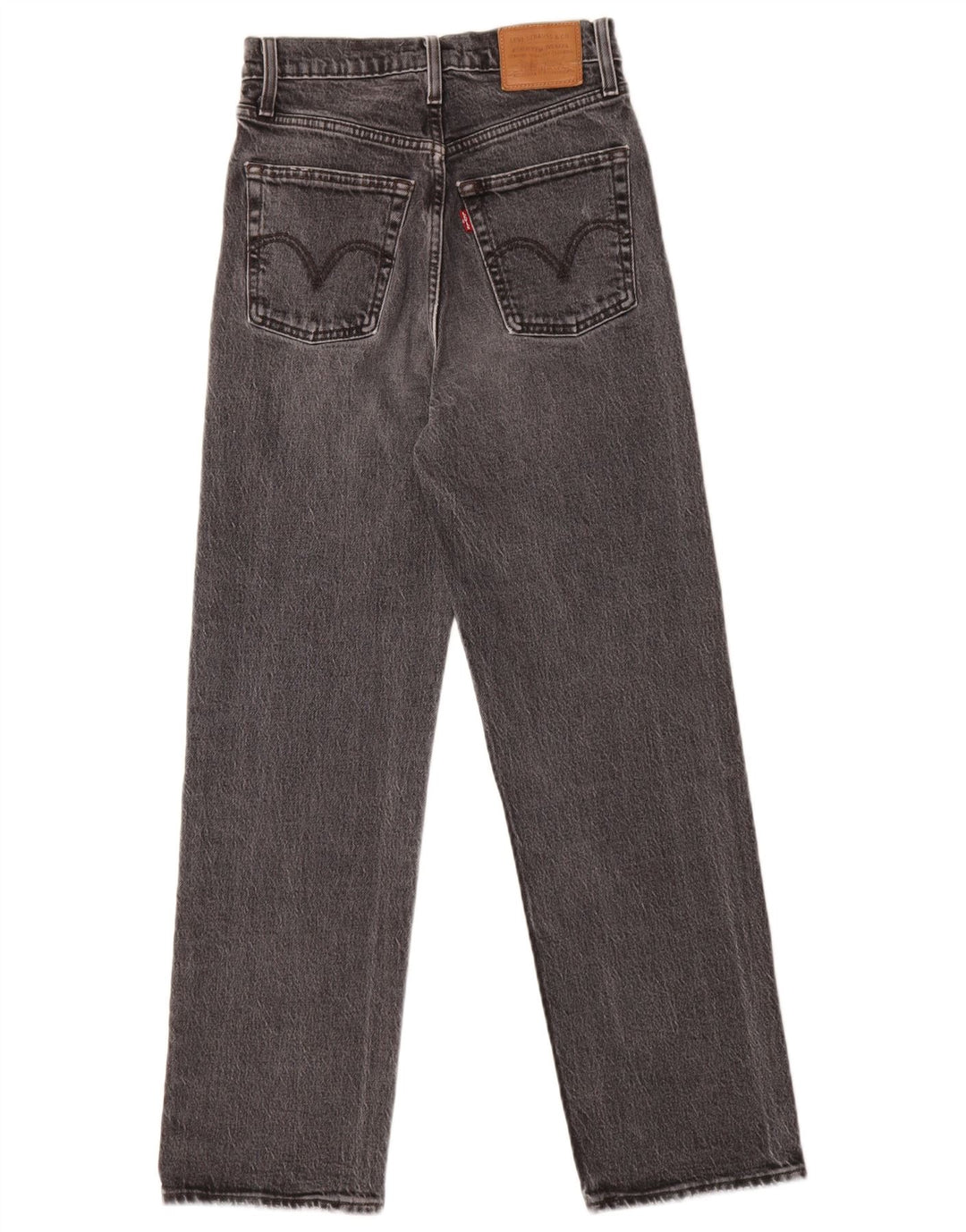 Levi's Dame Ribcage Straight Jeans W25 L27 Grå Bomuld
