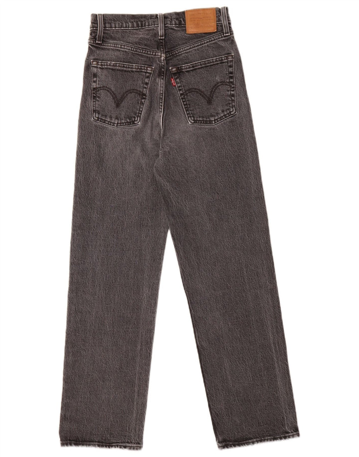 Levi's Dame Ribcage Straight Jeans W25 L27 Grå Bomuld