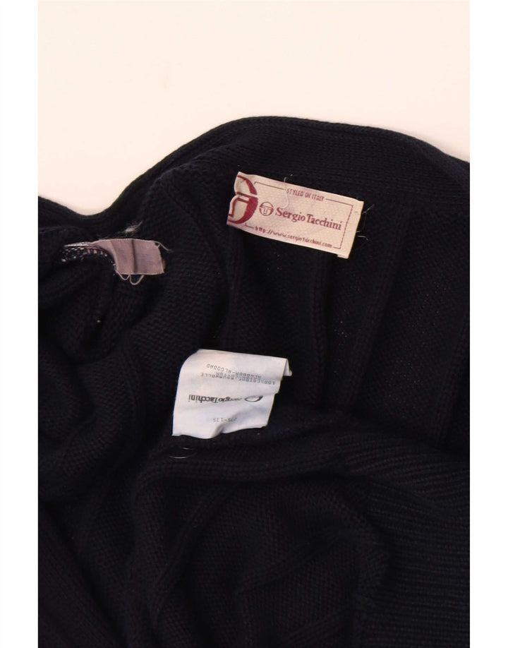 Sergio Tacchini Herre cardigan sweater Medium marineblå bomuld