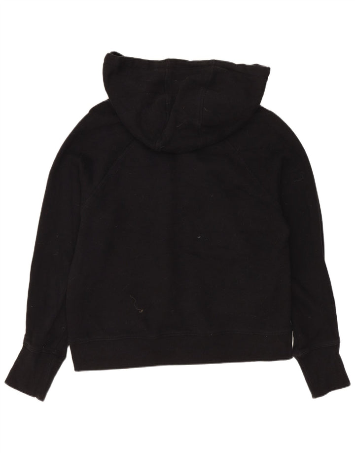 CALVIN KLEIN Womens Performance Crop Hoodie Jumper UK 14 Medium Black