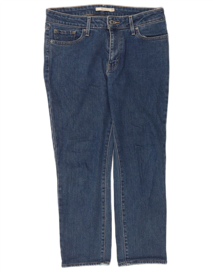 LEVI'S Dame 712 Crop Slim Jeans W29 L24 Blå Bomuld
